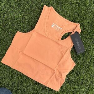 Alphalete Peach Racerback Crop Tank Top